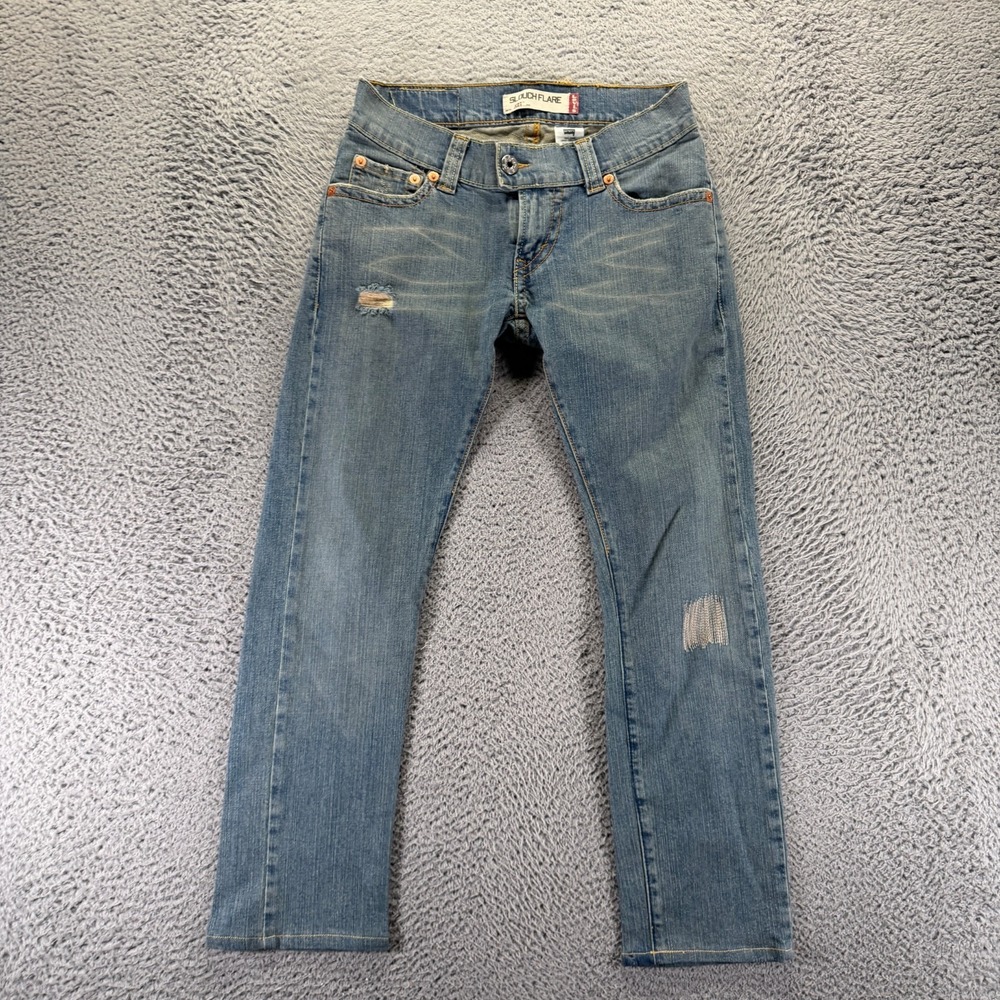 Levi's 527 Jeans Womens 5 Blue Cotton Denim Flared Workwear Travel Faded Stretch